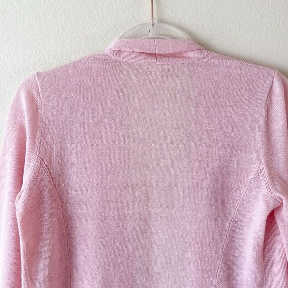 Eileen Fisher 100% Organic Linen Draped Cardigan - Picture 8 of 13